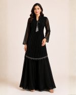 Hijar Black Silk Maxi Dress