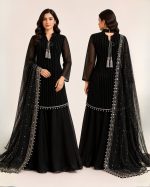 Hijar Black Silk Maxi Dress - Image 3
