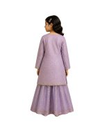 Girls Embroidered Kurta Sharara Suit - Image 8