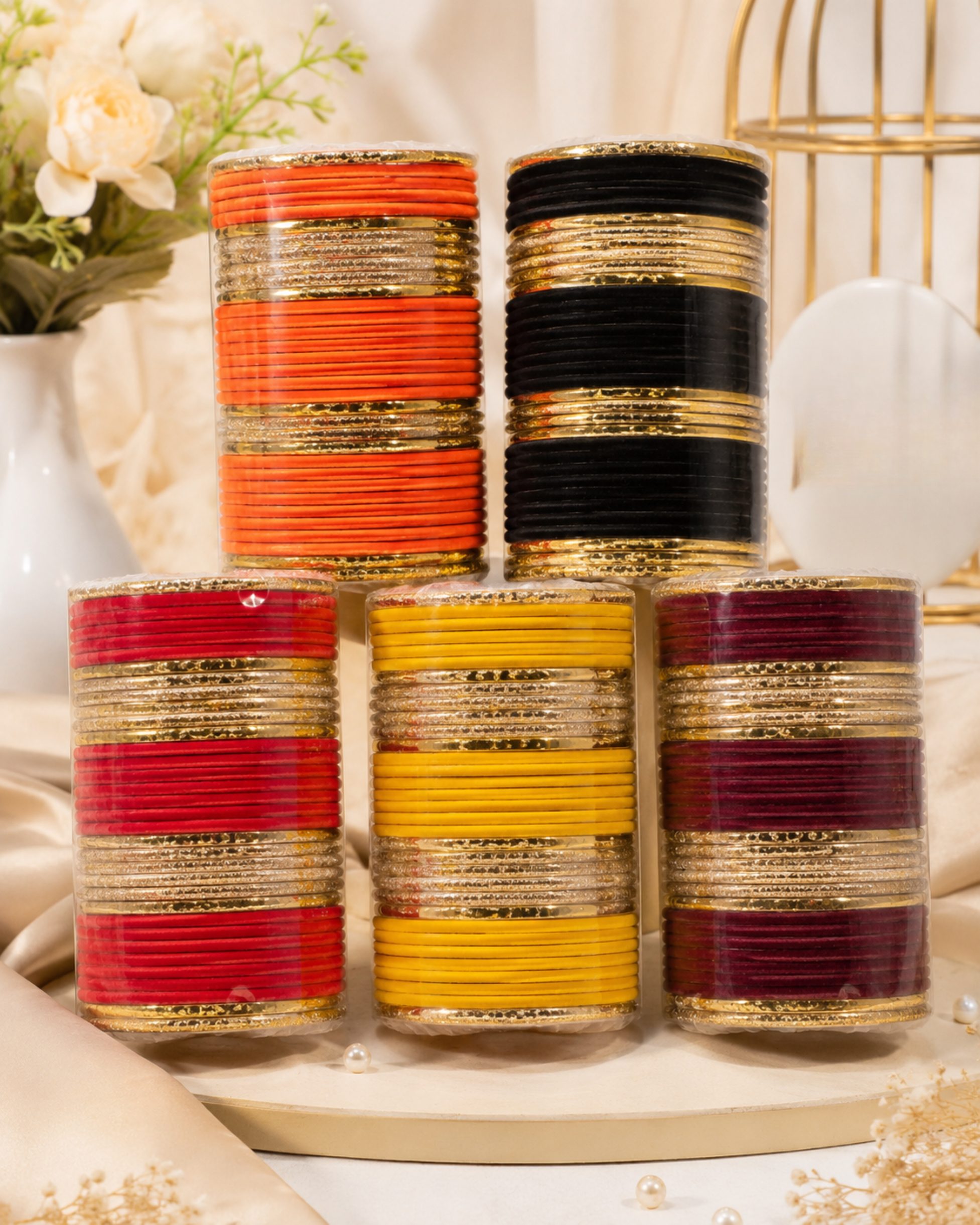 176 Velvet Bangles Set 36 Pieces - Image 1