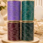 Premium Stone Fancy Bangles Set
