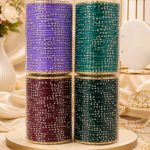 Premium Stone Fancy Bangles Set