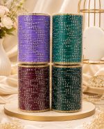 Premium Stone Fancy Bangles Set