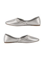 Metallic Silver Traditional Leatherette Khussa - Image 3
