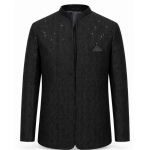 Black Embroidered Prince Coat