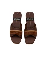 Ultra-Comfort Dark Brown Cross-Strap Slippers with Flexible Jelly Sole - Image 4