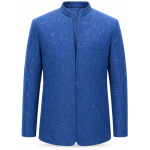 Premium Royal Blue Embroidered Prince Coat
