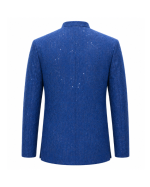 Premium Royal Blue Embroidered Prince Coat - Image 2