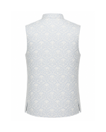 Men's Premium Sky Blue Jacquard Waistcoat - Image 2