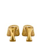 Golden Cutwork Block Heel Slides - Image 3