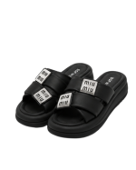 Cross Strap Comfort Slides – Black - Image 2