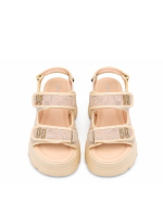Double Strap Comfort Sandals – Beige