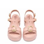 Braided Platform Sandals – Pink