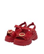 Braided Platform Sandals – Red - Image 2