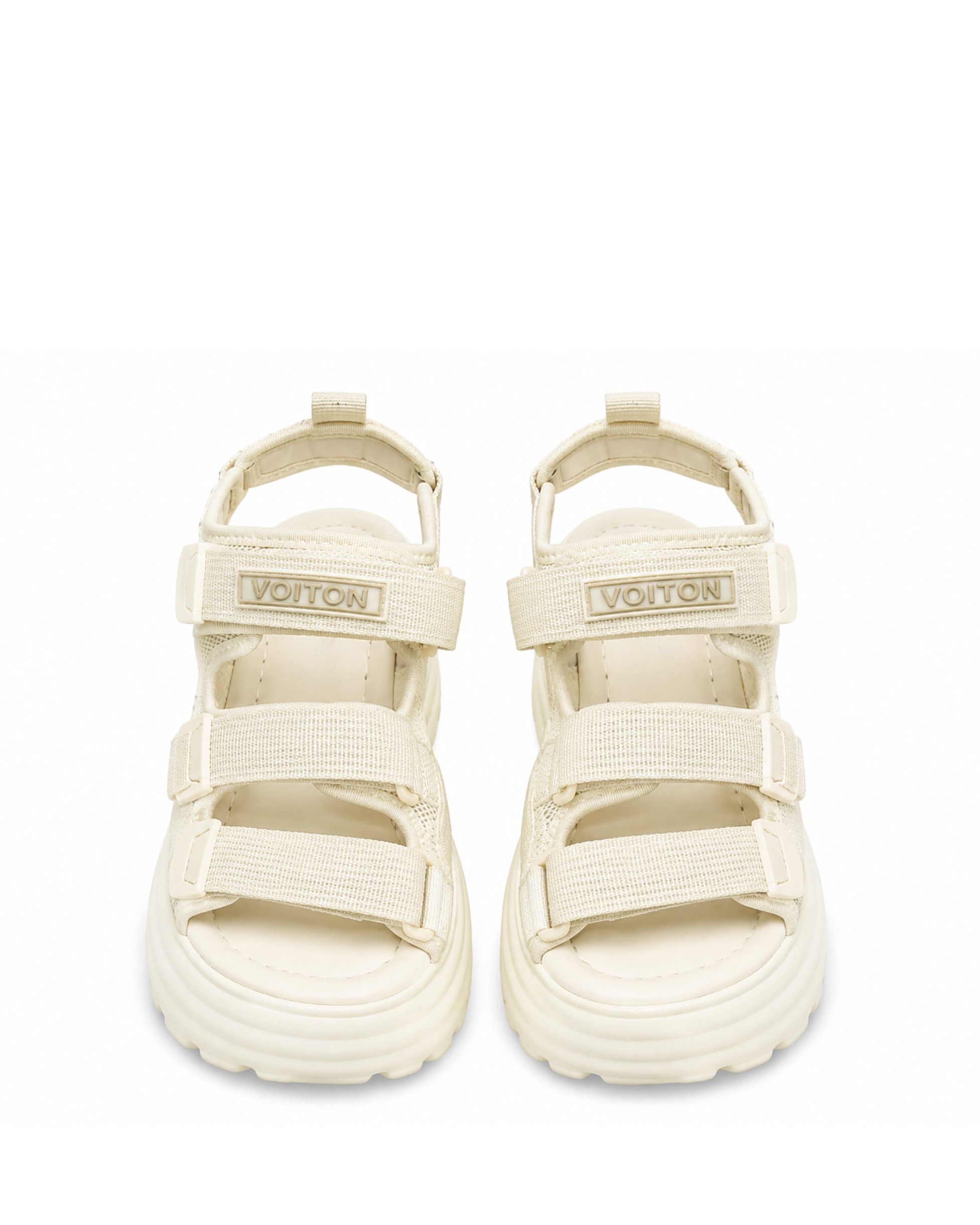 84 Triple Strap Comfort Sandals – Ivory - Image 1