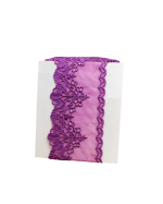 Premium Heavy Scallop Border Embroidered Lace | Soft Net Fabric | 3.5 Inch Wide | 1 Yard - Image 6