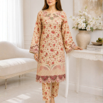3-Piece Lawn Suit with Embroidered Shirt & Doriya Dupatta