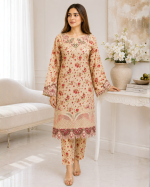 3-Piece Lawn Suit with Embroidered Shirt & Doriya Dupatta