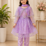 Girls Lehenga Choli – Desi Look | Silk Banarsi, Sharara & Net Dupatta