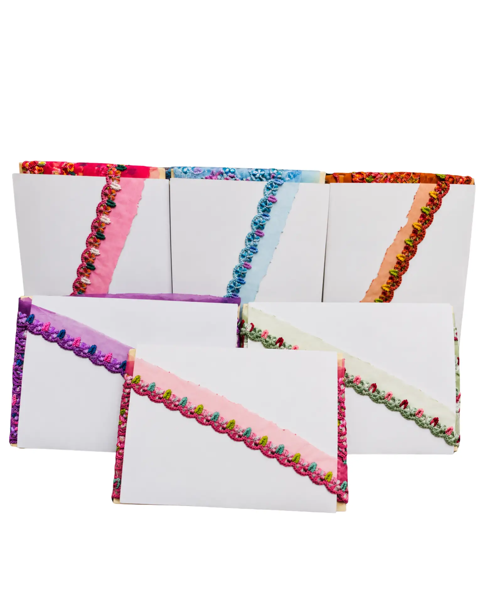 114 Premium Multi-Color Dotted Embroidered Lace – 1.5 Inch Slim Border - Image 1
