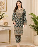 3-Piece Lawn Suit with Embroidered Neck, Sleeves & Daman