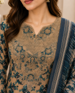 3-Piece Lawn Suit with Embroidered Neck, Sleeves & Daman - Image 2