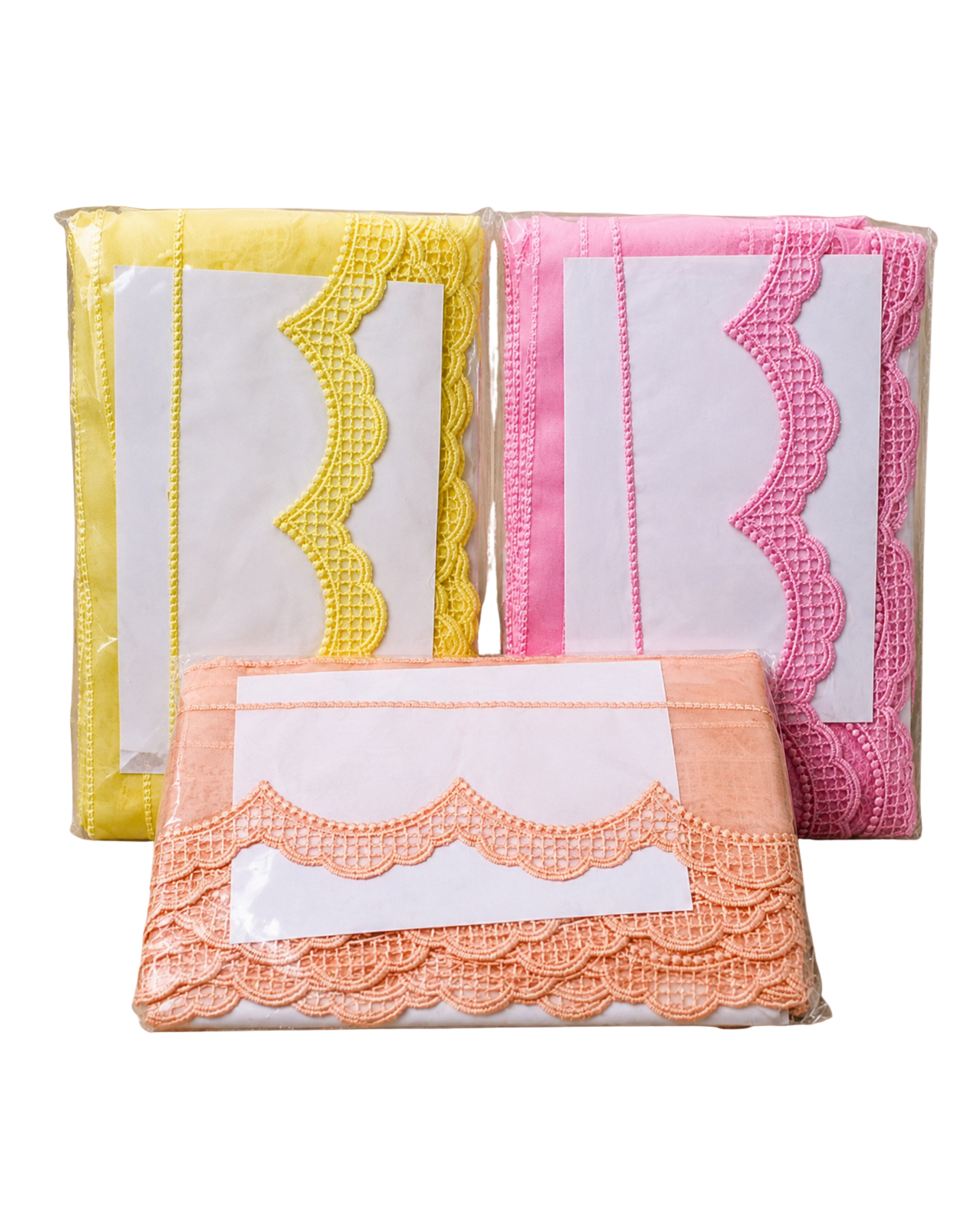 121 Premium Pastel Organza Cutwork Lace – 2.5 Inch Embroidered Border - Image 1