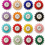 Premium Floral Rhinestone Buttons