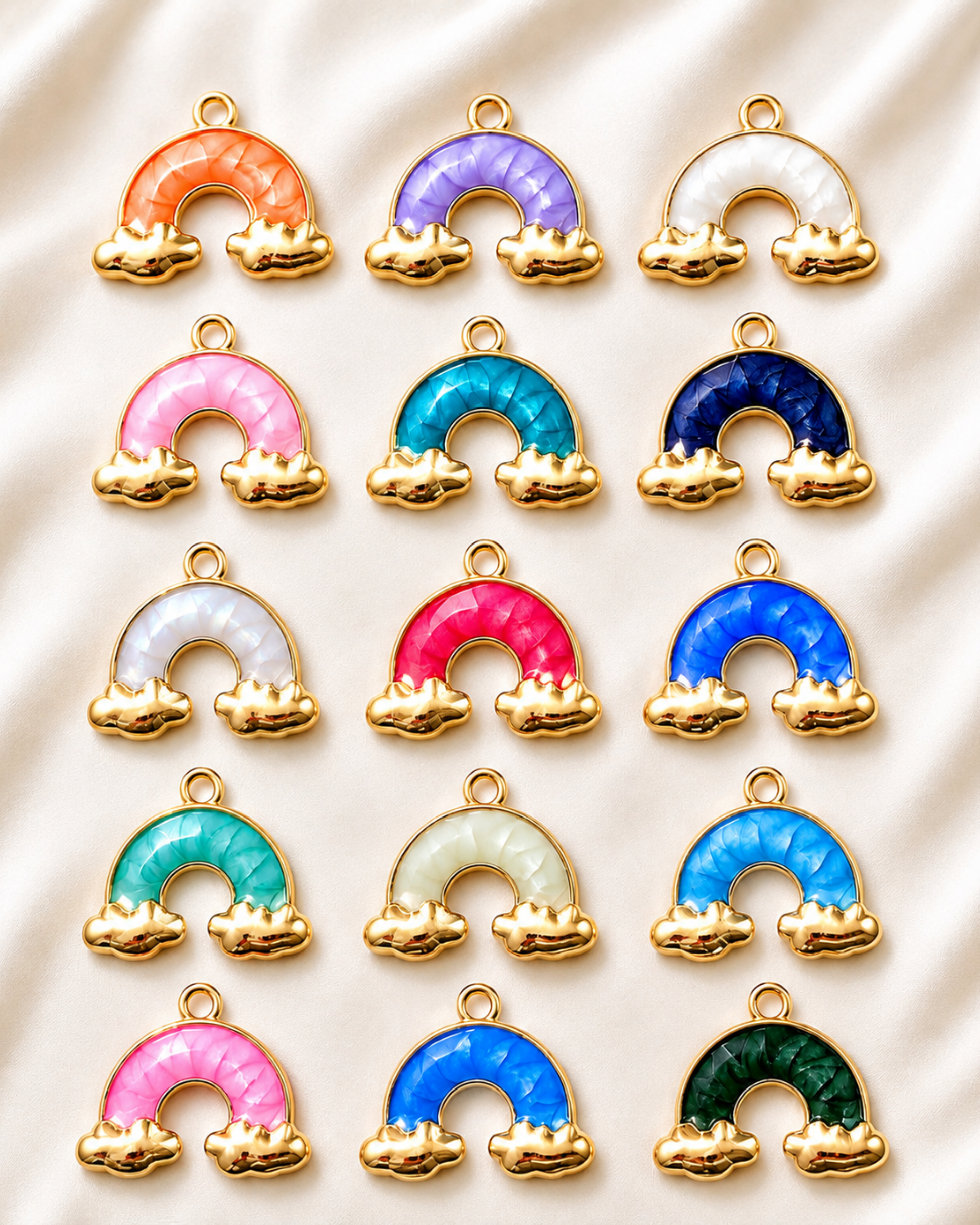 131 Premium Rainbow Cloud Charms - Image 1