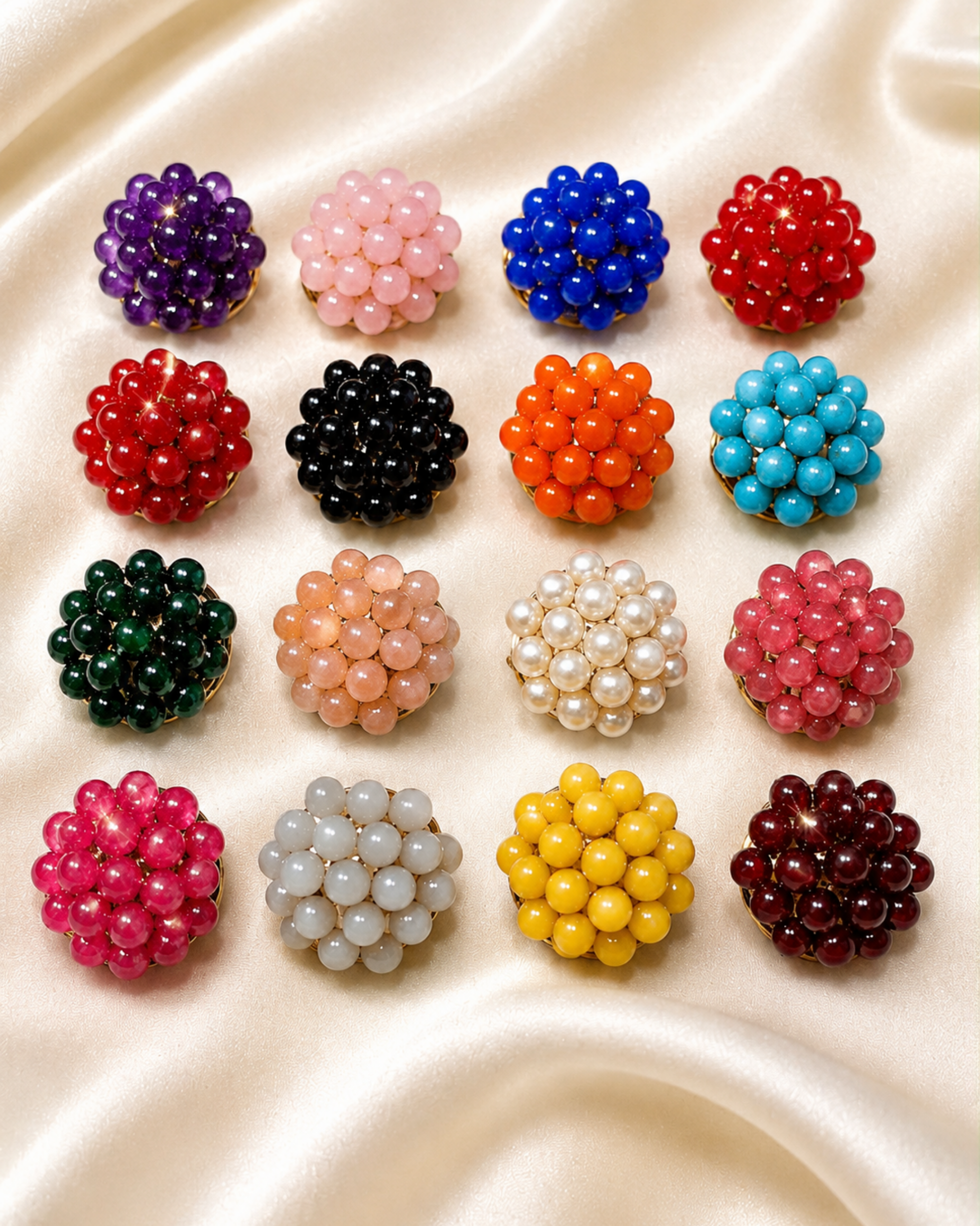 138 Premium Round Beaded Floral Motif - Image 1