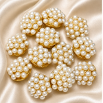 Premium Pearl Floral Beaded Motif