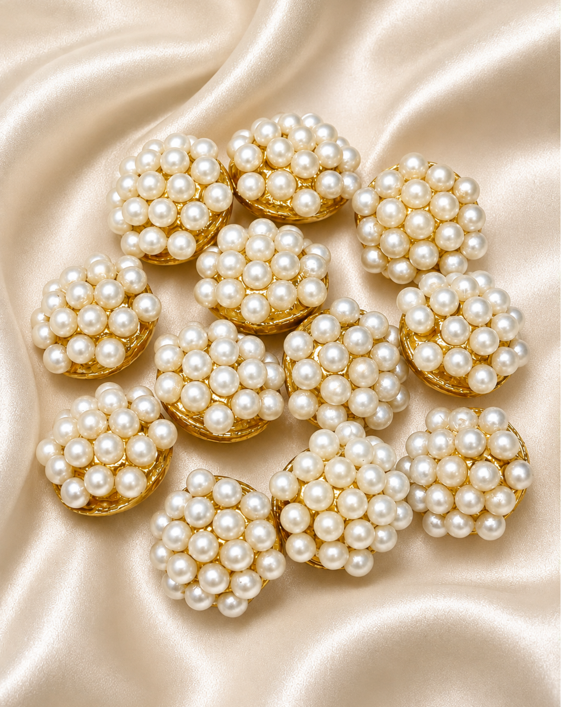 145 Premium Pearl Floral Beaded Motif - Image 1