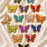 Premium Beaded Butterfly Motif