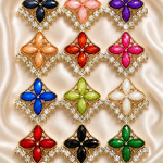 Premium Crystal Floral Rhinestone Motif