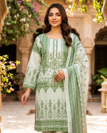 14 August Special Green Printed 3-Piece Suit - Image 3