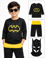 Kids Batman Super Hero Suit – Black & Yellow Costume - Image 2