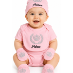 Baby Born Pink Prince Newborn 3-Piece Set – Romper, Mittens & Cap