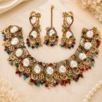Luxury Faux Pearl Bridal Jewellery Set – 4 Color Variants