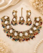 Luxury Faux Pearl Bridal Jewellery Set – 4 Color Variants