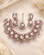 Luxury Faux Pearl Bridal Jewellery Set – 4 Color Variants - Image 2