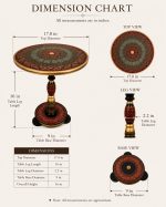 Blanqa Black Naqshi Round Coffee Table | Auris Atelier - Image 4