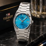 Tissot PRX Powermatic 80 Style Men’s Stainless Steel Watch – Ice Blue Waffle Dial
