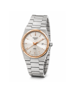 Tissot PRX Quartz Style Men’s Watch – Satin Silver Dial & Rose Gold Bezel - Image 2