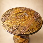 Premium Hearth Round Coffee Table – Handcrafted Sheesham Wood | Auris Atelier
