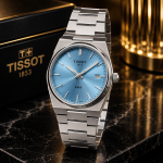 Tissot PRX Quartz Style Men’s Watch – Sunburst Ice Blue Dial