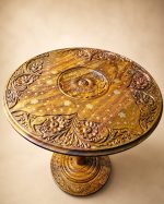 Premium Hearth Round Coffee Table – Handcrafted Sheesham Wood | Auris Atelier