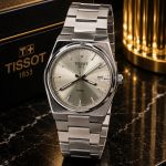 Tissot PRX Quartz Style Men’s Watch – Sunburst Silver-Champagne Dial