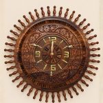 Solara Hand-Carved Sheesham Wood Wall Clock | Auris Atelier