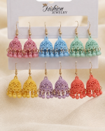 Multicolor Floral Jhumka Earrings - Image 7