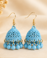 Multicolor Floral Jhumka Earrings - Image 2